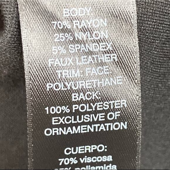 WHBM Leather Trim Ponte Blazer Jacket - Picture 14 of 16